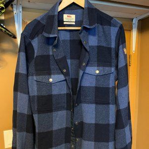 Fjallraven Blue Lightweight Shirt Jacket with Classic Plaid